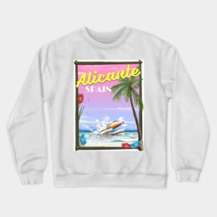 Alicante Spain travel poster Crewneck Sweatshirt